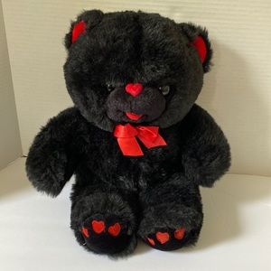 Vintage Fordlet International Black Valentines Day Teddy Bear Plush